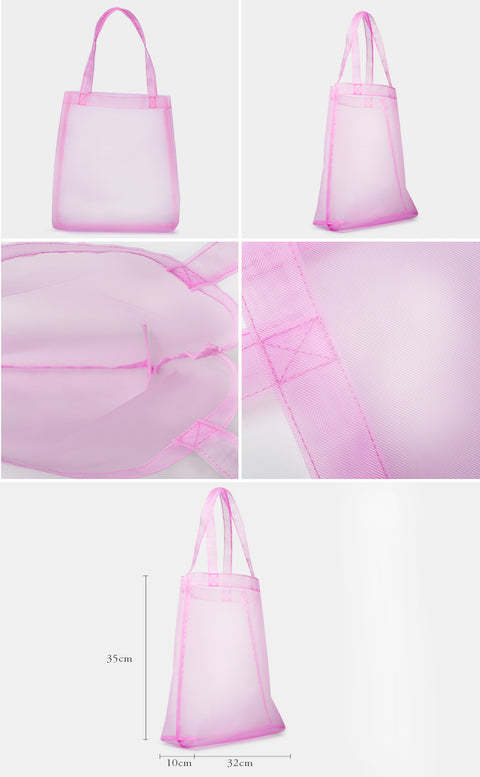 Nylon Mesh material Hand Bag - HAB047