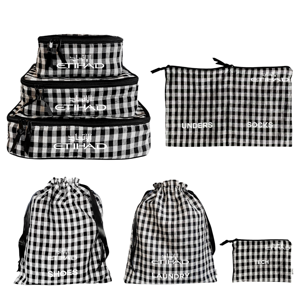 
                  
                    CUSTOM BA Packing Organizers and Travel Set in Gingham Linen, 7-pack Checkered
                  
                