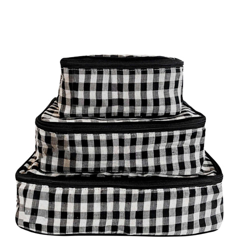 CUSTOM Personalized Packing Cubes Linen – 3 pcs